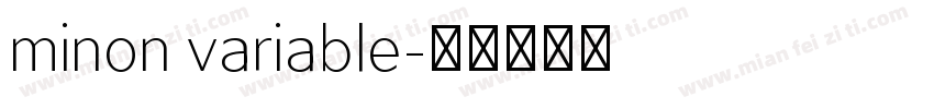minon variable字体转换